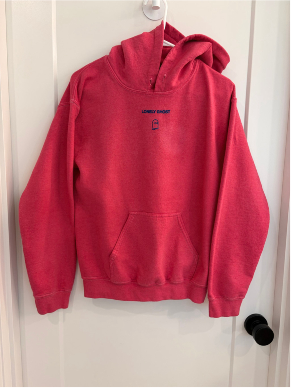 Lonely Ghost Text Me When You Get Home Hoodie Custom Dyed Pink Size M